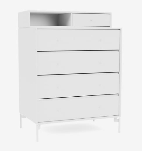 MONTANA komoda z półką na nóżkach KEEP 101 New White QUICK SHIP