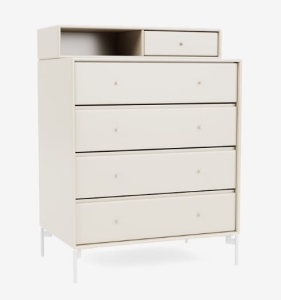 MONTANA komoda z półką na nóżkach KEEP 158 Oat QUICK SHIP