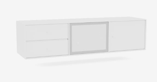 MONTANA szafka hi-fi / rtv wisząca OCTAVE VI 101 New White QUICK SHIP