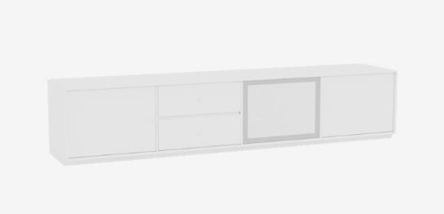 MONTANA szafka hi-fi / rtv na cokole OCTAVE VIII 101 New White QUICK SHIP