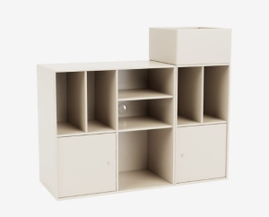 MONTANA szafka na płyty winylowe wisząca SPIN III 158 Oat QUICK SHIP