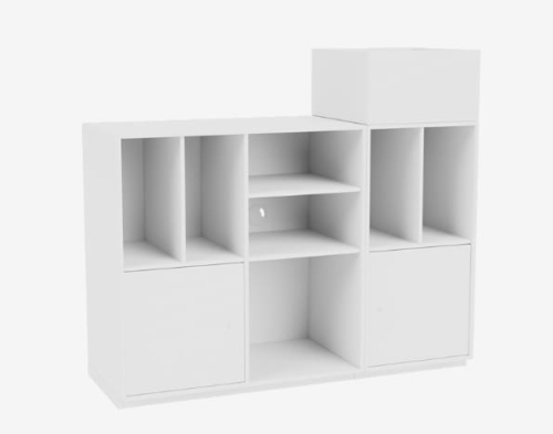 MONTANA szafka na płyty winylowe na cokole SPIN III 101 New White QUICK SHIP