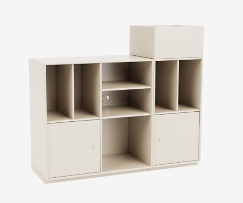 MONTANA szafka na płyty winylowe na cokole SPIN III 158 Oat QUICK SHIP