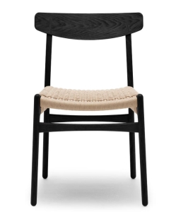 CARL HANSEN & SØN krzesło CH23 czarny dąb / naturalny sznur