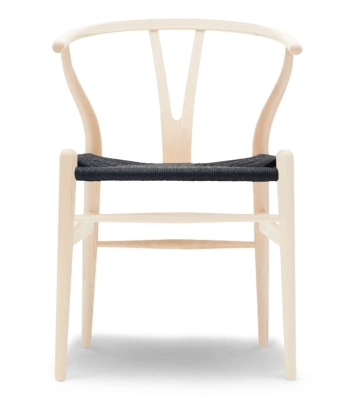 CARL HANSEN & SØN krzesło CH24 WISHBONE jesion mydlony / czarny sznur