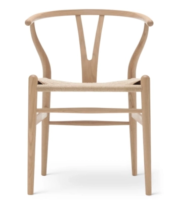 CARL HANSEN & SØN krzesło CH24 WISHBONE dąb olejowany bielony / naturalny sznur