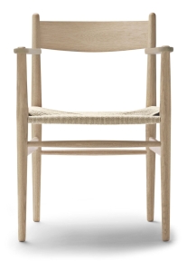 CARL HANSEN & SØN krzesło CH46 dąb olejowany bielony / naturalny sznur