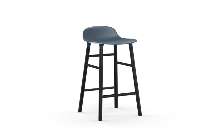 NORMANN COPENHAGEN krzesło barowe FORM WOOD czarne/niebieskie