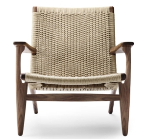 CARL HANSEN & SØN  fotel CH25 orzech olejowany / naturalny sznur