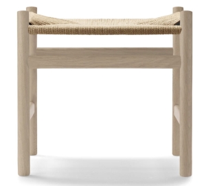 CARL HANSEN & SØN  podnóżek CH53 dąb olejowany bielony / naturalny sznur 43h