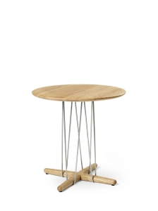 CARL HANSEN & SØN stolik kawowy E021 48 cm dąb olejowany / stal nierdzewna