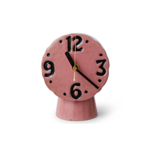 HK LIVING zegar ceramiczny RETRO różowy
