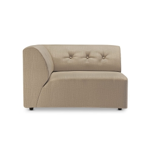 HK LIVING sofa VINT element lewy 1,5-osobowy ziemisty