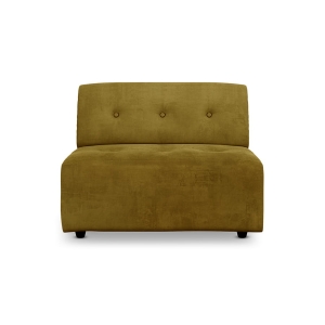 HK LIVING sofa VINT element środkowy oliwkowy