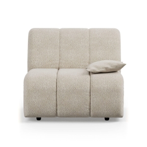 HK LIVING sofa WAVE element prawy niski podłokietnik kremowy