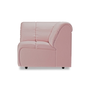 HK LIVING sofa WAVE element narożny jasnoróżowy