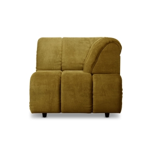 HK LIVING sofa WAVE element prawy wysoki podłokietnik oliwkowy