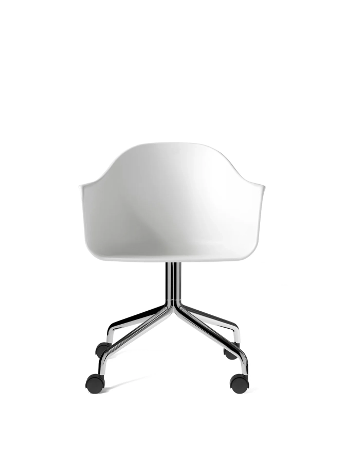 9391000-0205ZZZZ_Harbour_Dining_Chair_Alu_Swivel_W_Casters_White_Plastic_Front.webp