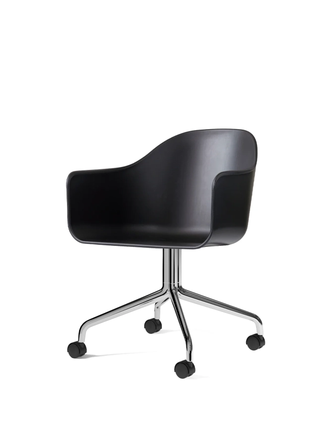 9391000-0200ZZZZ_Harbour_Dining_Chair_Alu_Swivel_W_Casters_Black_Plastic_Angle.webp