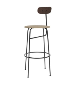 AUDO COPENHAGEN krzesło barowe, siedzisko tapicerowane AFTEROOM 73cm ciemny dąb