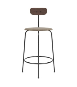 AUDO COPENHAGEN krzesło barowe tapicerowane AFTEROOM 64cm czarny dąb