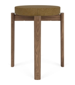 AUDO COPENHAGEN stołek tapicerowany PASSAGE 46 cm orzech