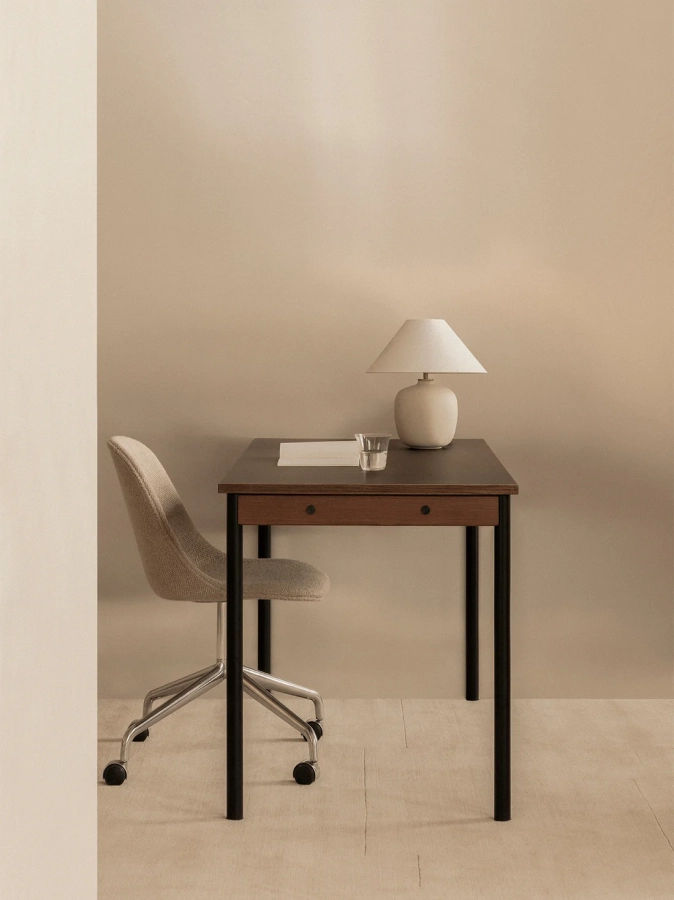 Audo_Co_Table_Harbour_Side_Dining_Chair_Star_Base_Casters_Torso_Table_Lamp_1.webp
