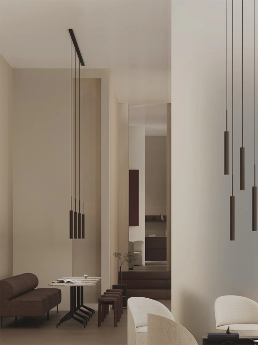 Audo_Tubulaire_Chandelier_RailPendant_TearoomSideChair_EaveDining_PassageStools_HarbourColumnDiningTable_Plinth_16_rail.webp