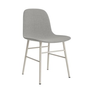 NORMANN COPENHAGEN krzesło tapicerowane FORM STEEL jasnoszare
