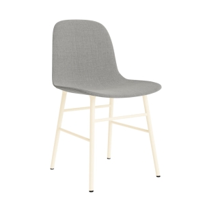 NORMANN COPENHAGEN krzesło tapicerowane FORM STEEL kremowe