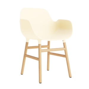 NORMANN COPENHAGEN krzesło z podłokietnikami FORM WOOD dąb naturalny / kremowe
