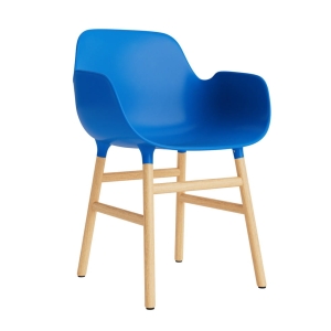 NORMANN COPENHAGEN krzesło z podłokietnikami FORM WOOD dąb naturalny / jasnoniebieskie