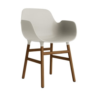 NORMANN COPENHAGEN krzesło z podłokietnikami FORM WOOD orzech / jasnoszare