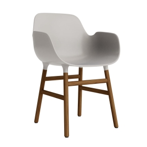 NORMANN COPENHAGEN krzesło z podłokietnikami FORM WOOD orzech / ciepłoszare