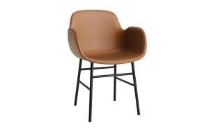 NORMANN COPENHAGEN krzesło tapicerowane z podłokietnikami FORM STEEL czarne nogi / różne kolory