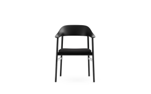 NORMANN COPENHAGEN krzesło z podłokietnikami tapicerowane HERIT czarny dąb / Synergy / czarne