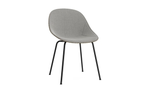 NORMANN COPENHAGEN krzesło front tapicerowany MAT czarna stal / seaweed
