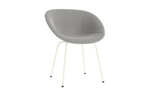 NORMANN COPENHAGEN krzesło tapicerowane z podłokietnikami MAT kremowa stal