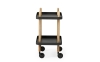 NORMANN COPENHAGEN stolik / barek na kółkach BLOCK jesion/czarny