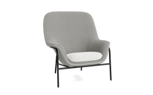 NORMANN COPENHAGEN fotel wysoki DRAPE czarna stal