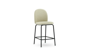 NORMANN COPENHAGEN krzesło barowe tapicerowane ACE 65cm czarna stal