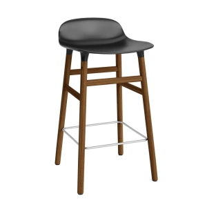 NORMANN COPENHAGEN krzesło barowe FORM WOOD 65 cm orzech / czarne