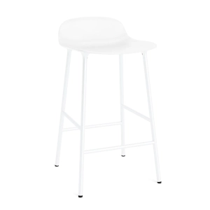 NORMANN COPENHAGEN krzesło barowe FORM STEEL 65cm białe