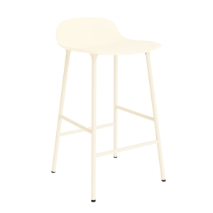 NORMANN COPENHAGEN krzesło barowe FORM STEEL 65cm kremowe
