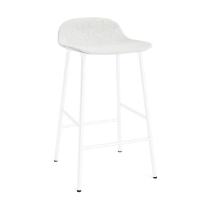 NORMANN COPENHAGEN krzesło barowe tapicerowane FORM STEEL 65cm białe / różne kolory