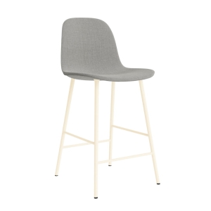 NORMANN COPENHAGEN krzesło barowe tapicerowane FORM STEEL H65 cm kremowe