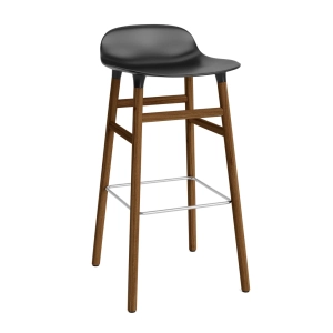 NORMANN COPENHAGEN krzesło barowe FORM WOOD 75cm orzech / czarne