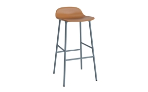 NORMANN COPENHAGEN krzesło barowe tapicerowane FORM STEEL 75cm niebieskie / różne kolory
