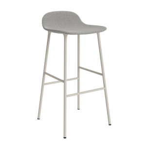 NORMANN COPENHAGEN krzesło barowe tapicerowane FORM STEEL 75cm jasnoszare / różne kolory