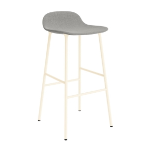 NORMANN COPENHAGEN krzesło barowe tapicerowane FORM STEEL 75cm kremowe / różne kolory